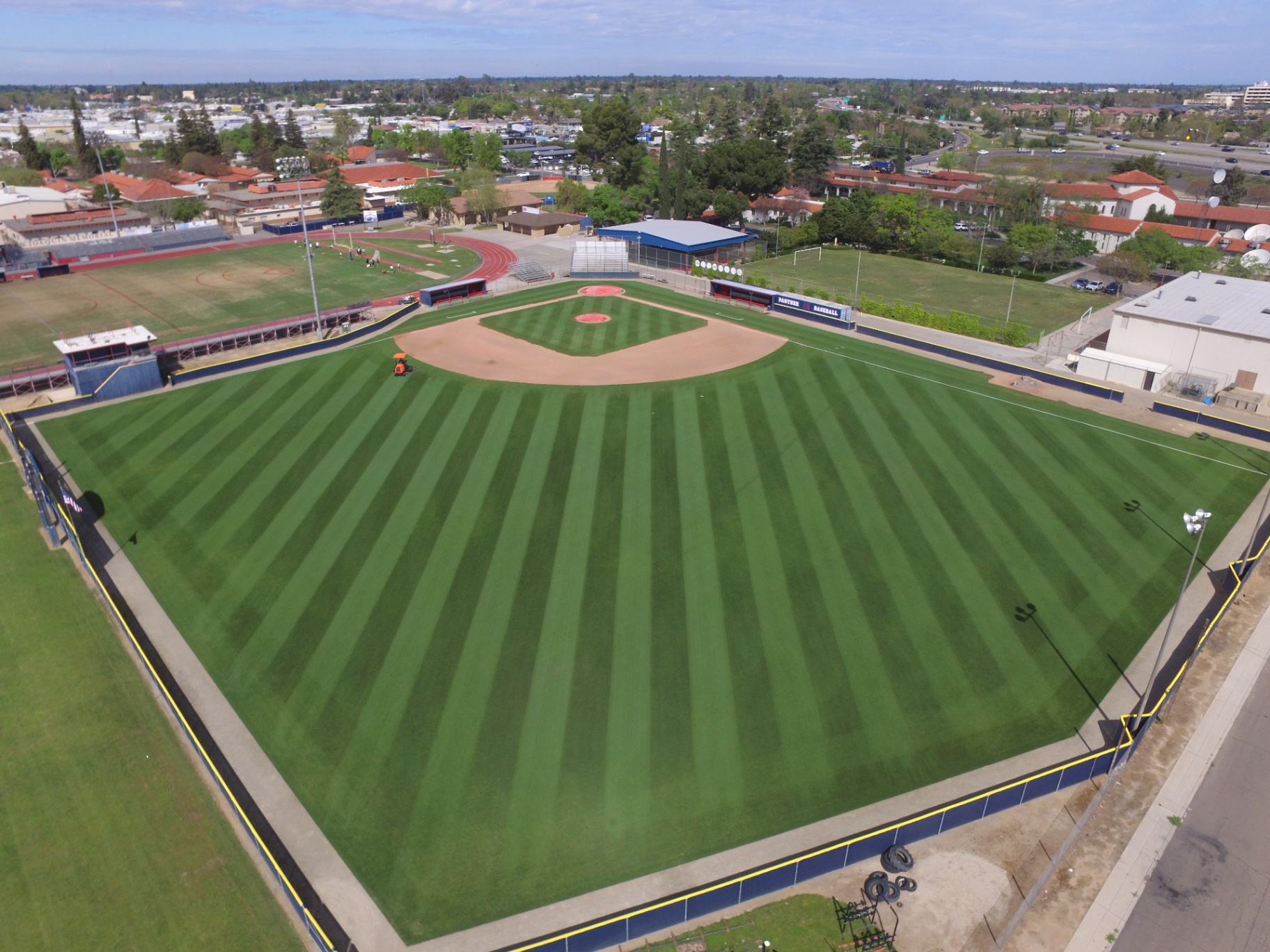 San Joaquin Memorial — aerial of varsity baseball field